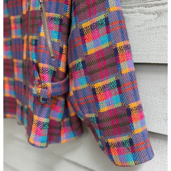 Vintage Doncaster Sport Plaid Wool Blend Jacket Size 6 Made in USA - Picture 8 of 10